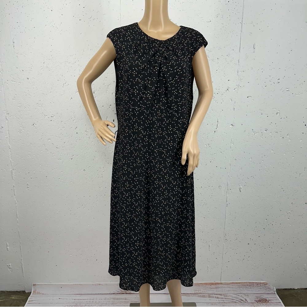 Lauren Ralph Lauren Women’s size 16 Black Print Midi Dress New